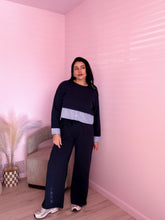 Load image into Gallery viewer, Maci Contrasting Set in Navy Blue