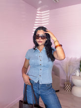 Load image into Gallery viewer, Amelia Button Down Denim Top