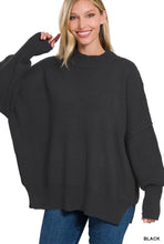 Load image into Gallery viewer, Cold like my iced coffee oversized sweater (BLACK) *S-XL*