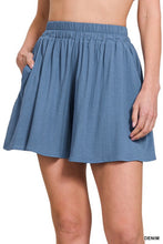 Load image into Gallery viewer, Aeliana Flowy SKORT in Denim Blue