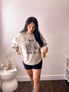 Staying Alive Skeleton Coffee crewneck sweatshirt
