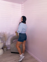 Load image into Gallery viewer, Sophia Polka Dot Cropped Sweater in Baby Blue