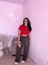 Load image into Gallery viewer, Woven Check Pants in Brown