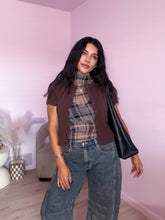 Load image into Gallery viewer, Juliette Plaid Mesh Top