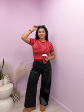 Load image into Gallery viewer, Romy Stripped Ribbed Seamless Top