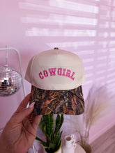 Load image into Gallery viewer, Cowgirl Camo Two Tone Trucker Hat