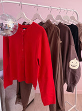 Load image into Gallery viewer, Charlotte Button Down Cardigan in Red *S-XXXL*