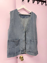 Load image into Gallery viewer, Denim oversized vest (LARGE)