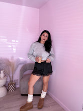 Load image into Gallery viewer, Satin Lace Shorts in Black