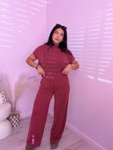 Load image into Gallery viewer, Allura Ribbed Set in Burgundy
