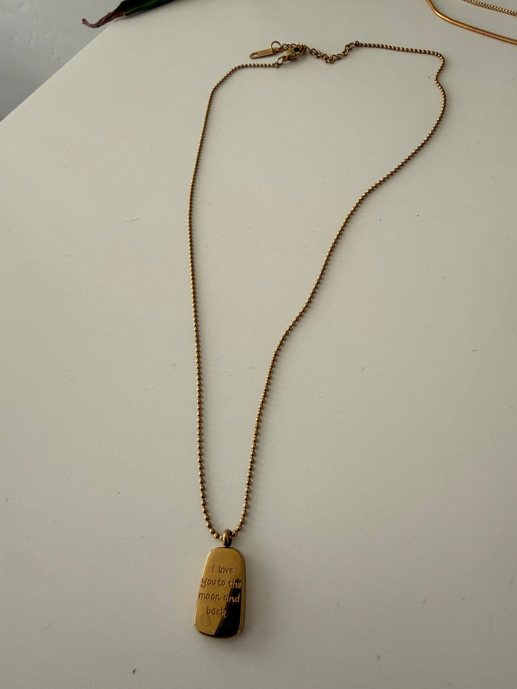 I love you to the moon & back necklace 18K gold plated