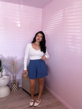 Load image into Gallery viewer, Aeliana Flowy SKORT in Denim Blue