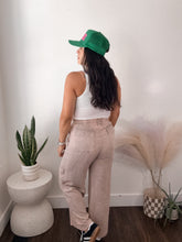 Load image into Gallery viewer, Ash Mocha Linen Cargo Pants