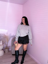 Load image into Gallery viewer, Satin Lace Shorts in Black