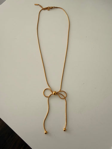 Bow necklace 18K gold plated