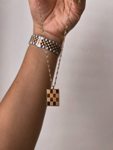 Checkered Necklace *18K Gold Plated*