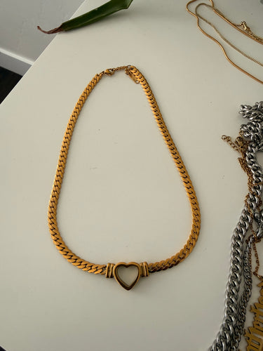 Heart necklace 18K gold plated