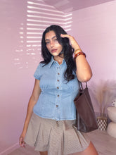 Load image into Gallery viewer, Amelia Button Down Denim Top