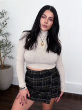 Load image into Gallery viewer, Avery Wrap Plaid Wool Skort