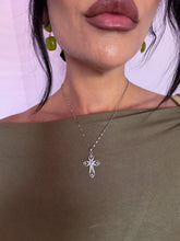 Load image into Gallery viewer, Rhinestone Cross Necklace *Stainless Steel*