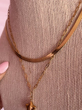 Load image into Gallery viewer, 3mm Herringbone Stacking Necklace *18K Gold Plated*