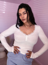 Load image into Gallery viewer, Lace Ribbed Top in IVORY *S-3X*