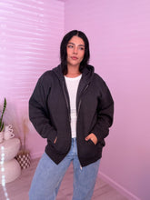 Load image into Gallery viewer, basic zip up hoodie *CHARCOAL*