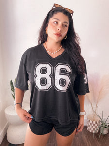Sports mesh jersey in Black