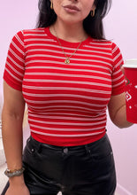 Load image into Gallery viewer, Romy Stripped Ribbed Seamless Top