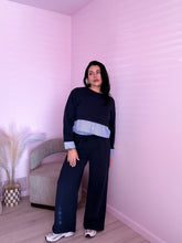 Load image into Gallery viewer, Maci Contrasting Set in Navy Blue