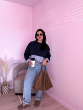 Load image into Gallery viewer, Maci Contrasting Set in Navy Blue