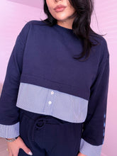 Load image into Gallery viewer, Maci Contrasting Set in Navy Blue