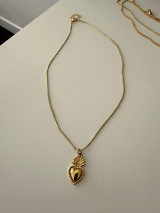 Heart necklace 18K gold plated