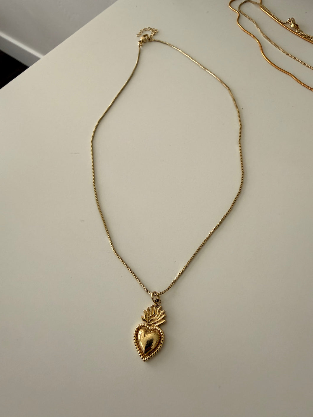 Heart necklace 18K gold plated