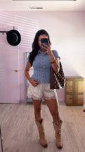 Load image into Gallery viewer, Amelia Button Down Denim Top