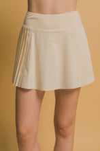 Load image into Gallery viewer, Active Pleaded Skort Skirt in Vanilla
