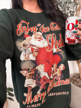 Load image into Gallery viewer, Enjoy a Soda at Christmas, Santa 90’s Oversized Sweatshirt