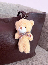 Load image into Gallery viewer, Fall Plaid Teddy Bear Handbag &amp; Keychain Charm