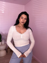 Load image into Gallery viewer, Lace Ribbed Top in IVORY *S-3X*