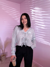 Load image into Gallery viewer, Emma Bow Sweater in Heather Gray