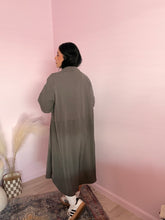 Load image into Gallery viewer, Dark gray long duster (XL)