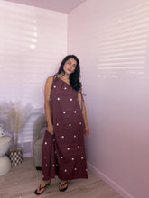 Load image into Gallery viewer, Polka Dots Maxi Dress in Brown