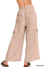 Load image into Gallery viewer, Ash Mocha Linen Cargo Pants