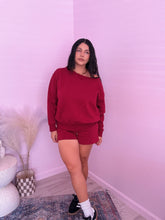 Load image into Gallery viewer, Jayla Ribbed Set in WINE