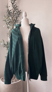 la basic zip up hoodie *HUNTER GREEN*