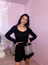 Load image into Gallery viewer, Lace Ribbed Top in BLACK *S-3X*
