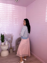 Load image into Gallery viewer, Fuzzy Knit Striped Cardigan in Blue/Pink