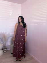 Load image into Gallery viewer, Polka Dots Maxi Dress in Brown