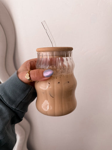 17oz wavy iced coffee cup