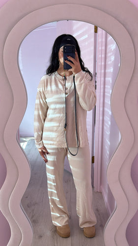 Waffle set in beige (LARGE)